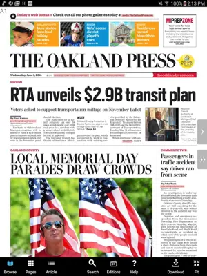 The Oakland Press eEdition android App screenshot 1