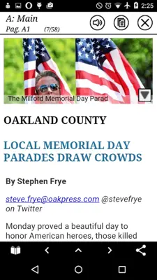 The Oakland Press eEdition android App screenshot 2